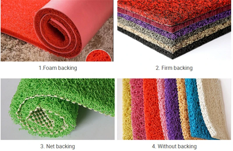 OEM Custom Strong Coil Adhesion with Base Dual Colours PVC Coil Floor Mat/ Custom Waterproof PVC Coil Mat for Floor/PVC Coil Floor Carpet/Welcome Door Mat