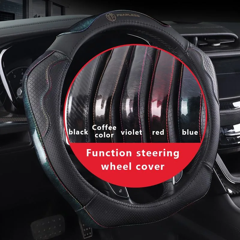 Special Four Point Power Turning Assistance Genuine Leather Steering Wheel Cover