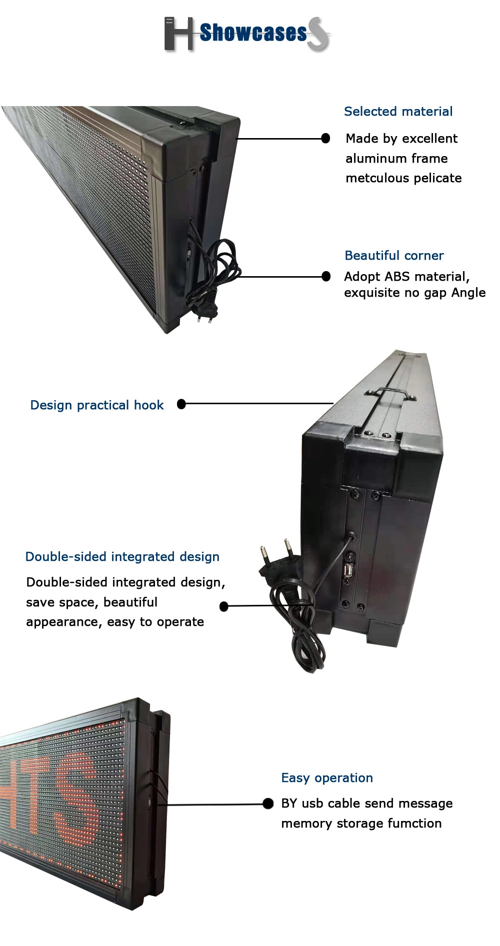 Production Inside and Outside Double-Sided Information Promotion Display Electronic Products