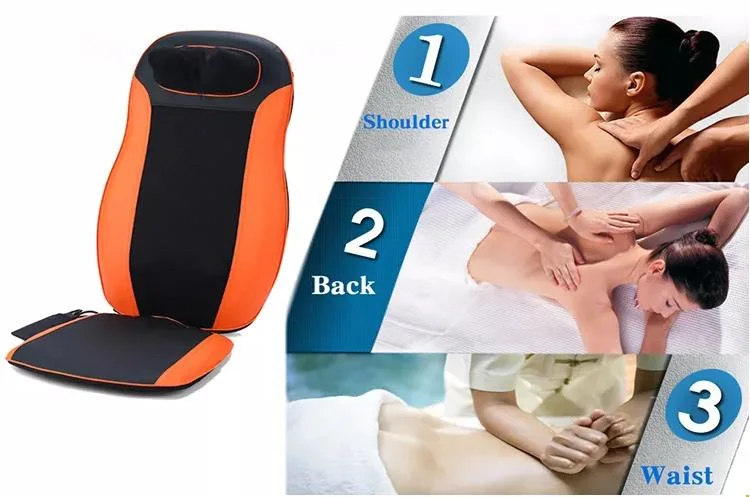 High Quality Heating 9 Massage Heads Lumbar Back Ultimate Speed Heated Micro-Computer Massage Cushion