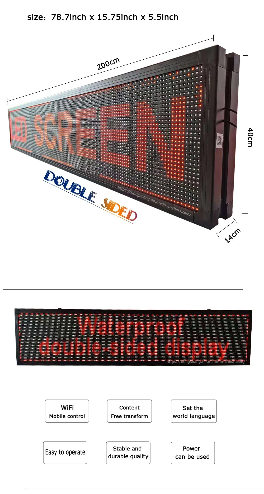 Production Inside and Outside Double-Sided Information Promotion Display Electronic Products