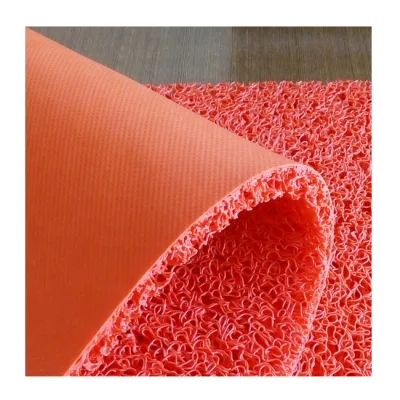Carpete comercial personalizado de luxo para porta frontal em PVC enrolado com forro firme